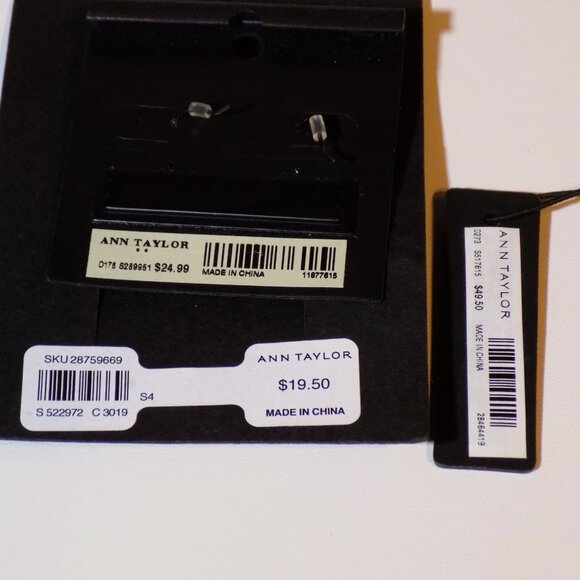 Lot 3 New w/$94 Tags Ann Taylor Jewelry Bundle.  Necklace, Earrings & Barrettes - Picture 2 of 10